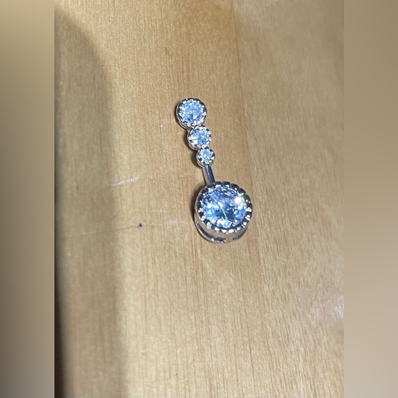 Sterling Silver Belly Button Rings, Real 925 Sterling Silver, 14G Sterling Silve - Picture 3 of 3